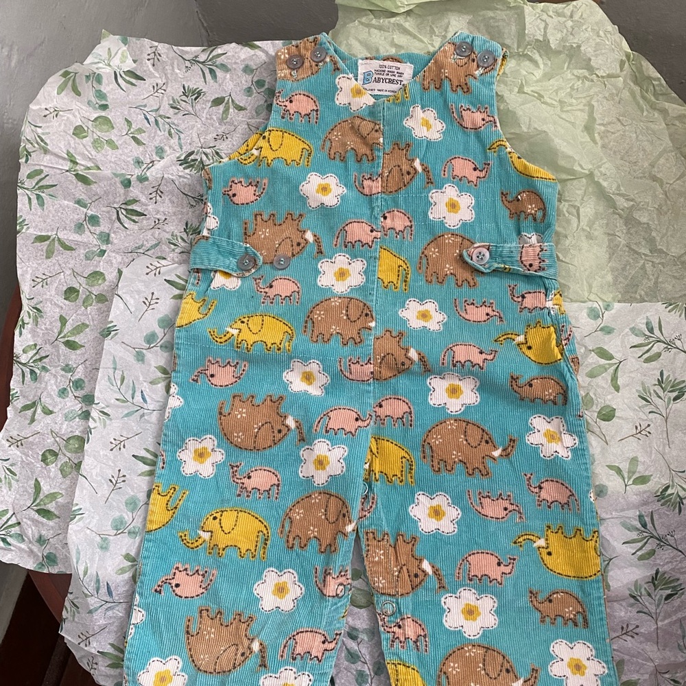 Vintage Corduroy Baby Overalls